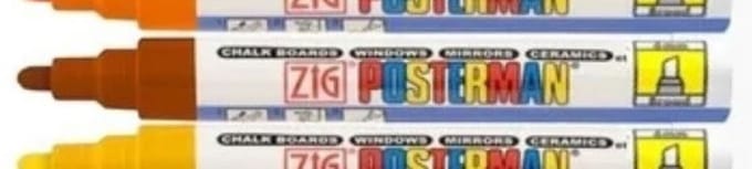 Securit Zig Posterman waterbestendige stift - bruin - 1 mm fijn