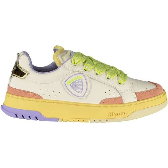 Blauer Witte Polyurethaan Dames Sneaker