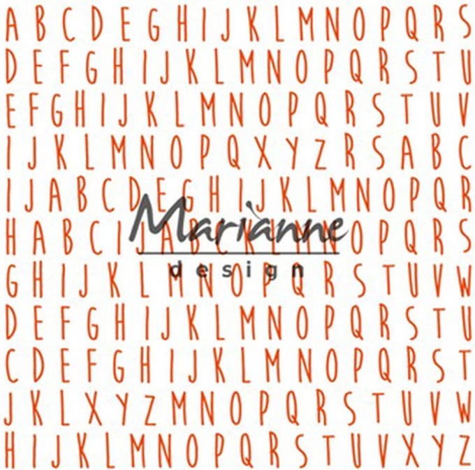 Marianne Design Embossing folder - DF3437 - ABC achtergrond