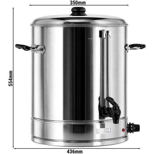 GGM Gastro Warme dranken ketel - 31l - 3kW - RVS - traploze temperatuurregeling zilver