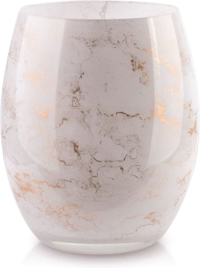 Vaas Wit Marmer - Hoogte 20 cm