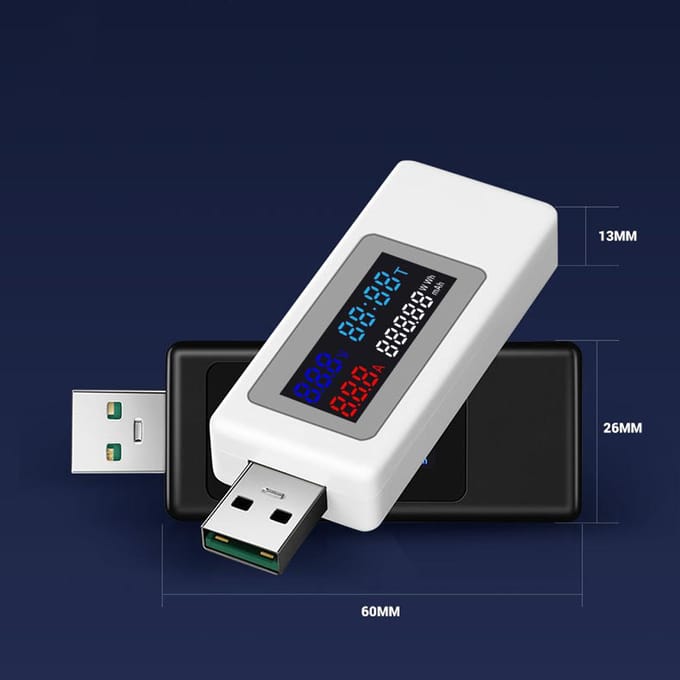 KWS-V30 USB-vermogensmetertester 6in1 Stroomspanning Timing Vermogen Capaciteit Elektrische hoeveelheidstester