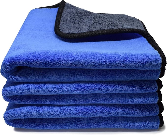 Microvezeldoeken Auto - Polijstdoeken Set - Auto Onderhoud - Extra Dik 500 GSM - 30 x 30 cm - Blauw