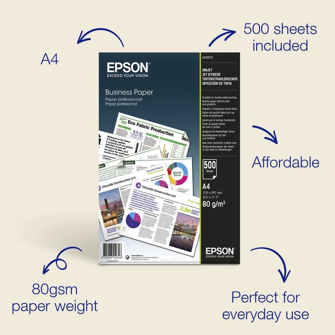 Epson Business Paper - A4 (210 x 297 mm) - 80 g/m² - 500 sheet(s) plain paper