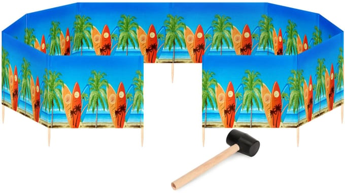 Garronda Strand Windscherm Met Stokken - Windscherm Strand – Windscherm – Rubberen hamer – GD-EX-Wb-15m