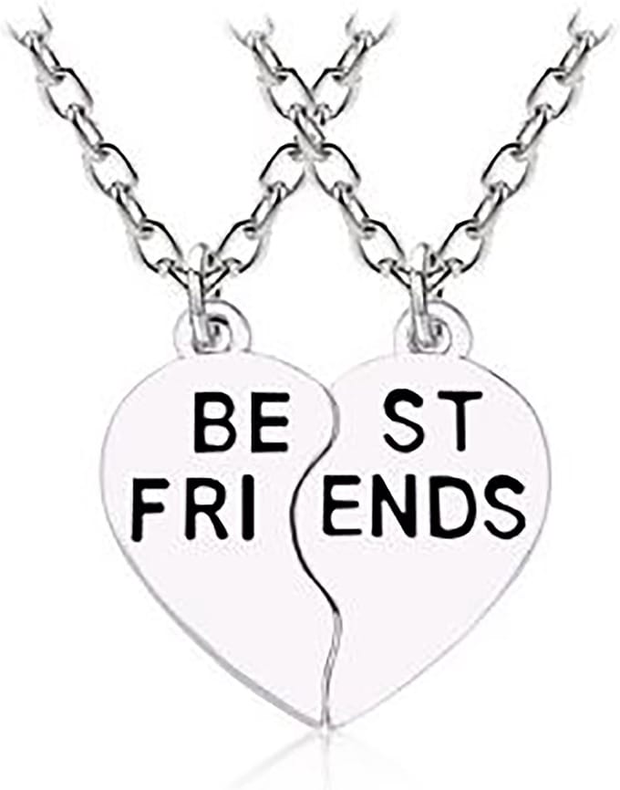 Bff ketting voor 2 met Hartjes | Kinderen - Meiden - Jongens | Vriendschapsketting