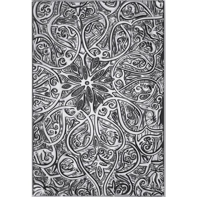 Sizzix A5 3D Embossing sjabloon "Engraved by Tim Holtz"