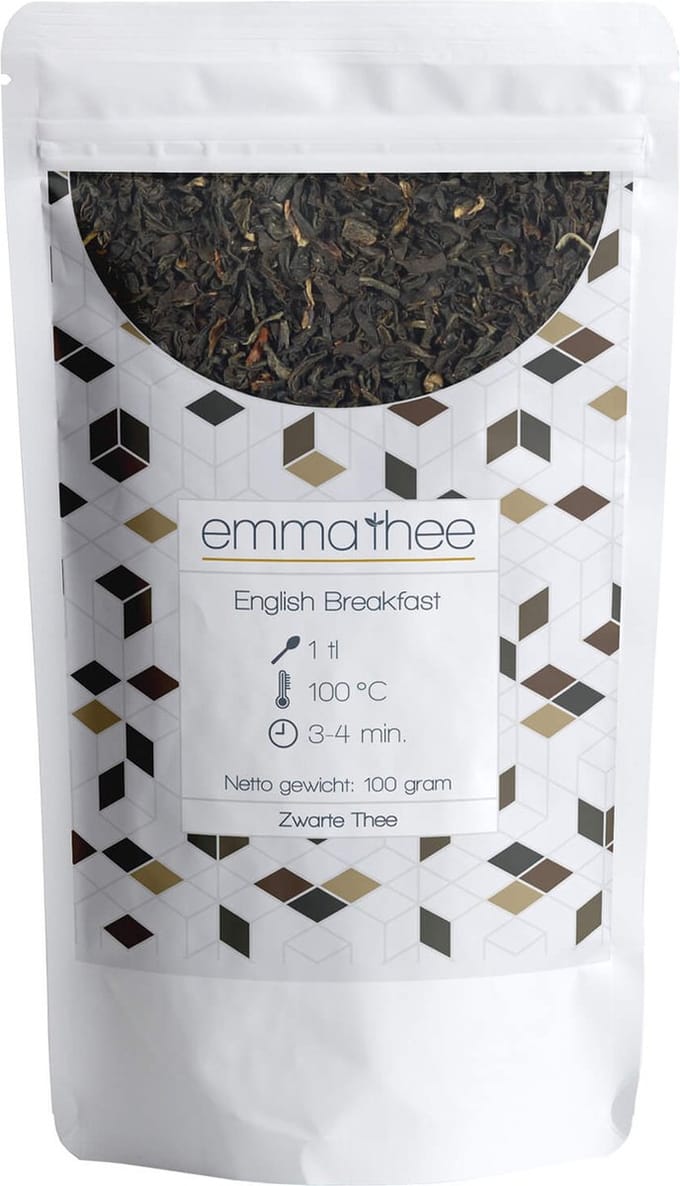 English Breakfast 100 Gram - Losse Thee - Puur & Natuurlijk - Krachtig & Vol