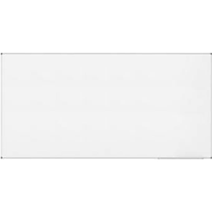 MAULstandaard Whiteboard - met kunststof coating - B 2400 x H 1200 mm - met opbergbak