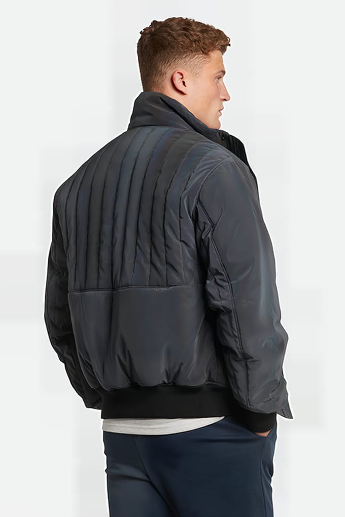 Lyle & Scott Iridescent Padded Bomber Z865 Jet Black Taglia: M | Bomber Outlet | Uomo | Nero