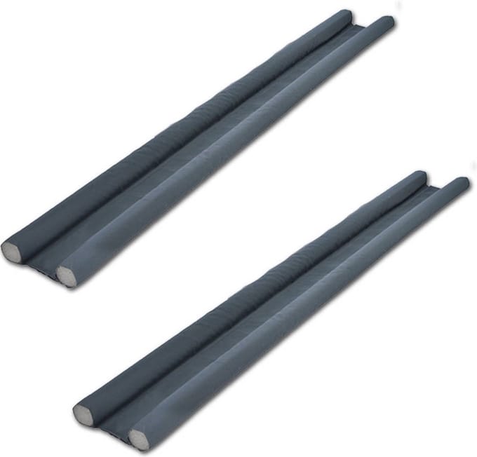 2-pack Tochtstrip - tochtwering - grijs - foam - 95 x 2 cm - deur tochtstopper