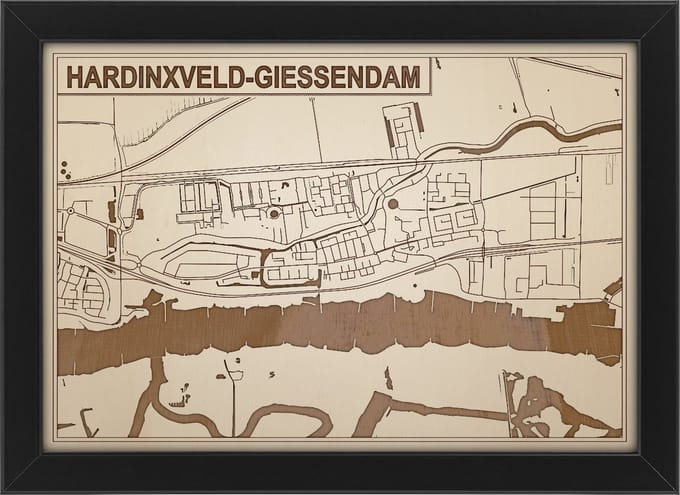 Decoratief Beeld - Houten Van Hardinxveld-giessendam - Hout - Bekroned - Bruin - 21 X 30 Cm