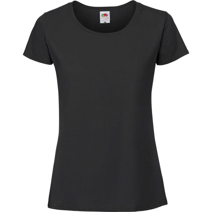 Fruit of the Loom Dames/Dames Iconic 190 T-Shirt (Zwart)