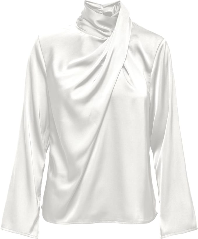 JDY - JDYROCKY L/S HIGH NECK TOP WVN - Dames - Blouses