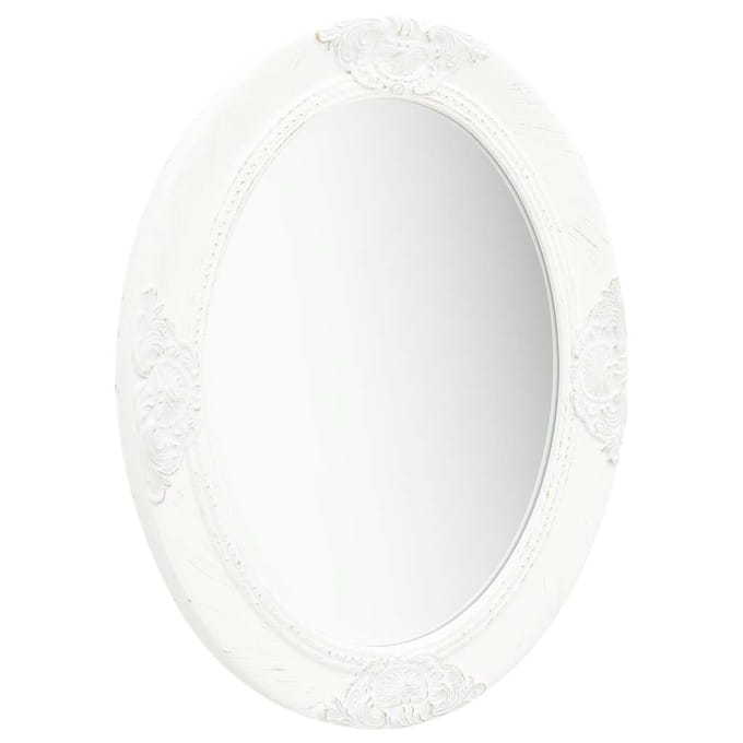 vidaXL - Wandspiegel - barok - stijl - 50x60 - cm - wit