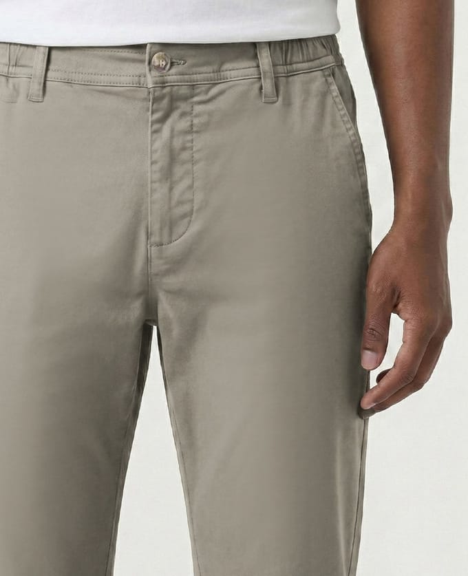 Je m'appelle Mannen Broek Regular fit Met stretch - Grijs - Maat 32