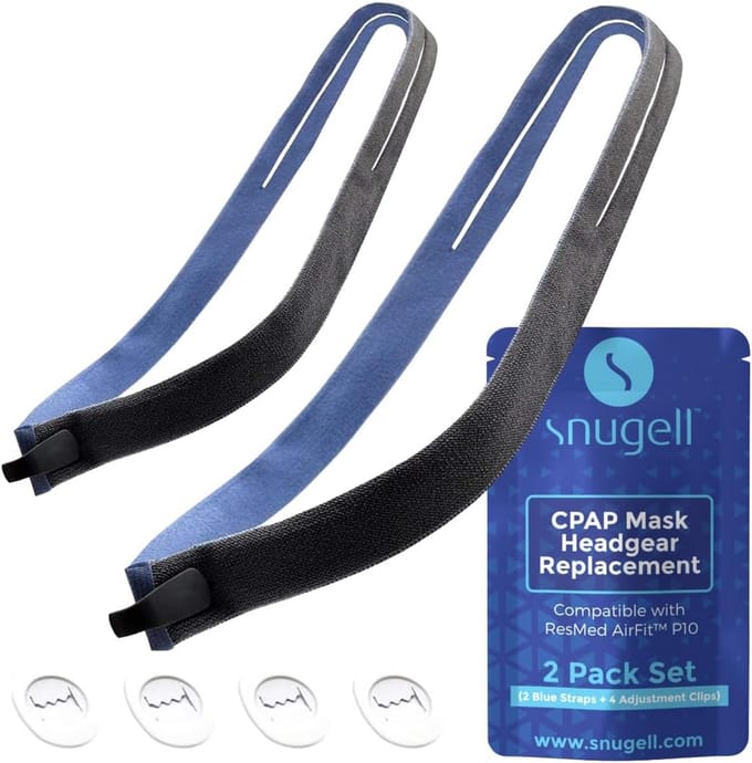 Vervangende Hoofdbandar voor CPAP Neuskussen Masker inclusief Clips
