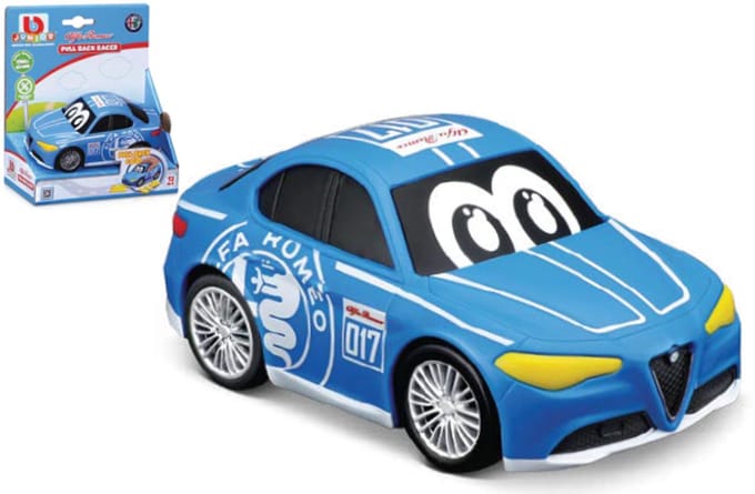 BB Junior Alfa Romeo Giulia - Pullback Racer - 5 inch - Blauw/wit