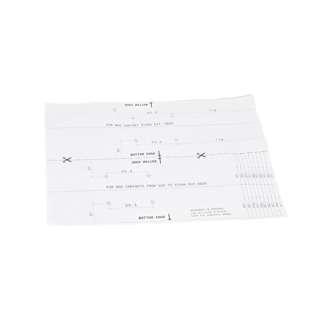 AEG boorsjabloon, for 900 cabinets 140228282012