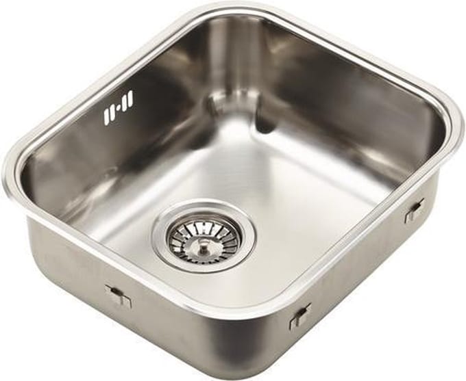 spoelbak rvs vierkant met korfplug