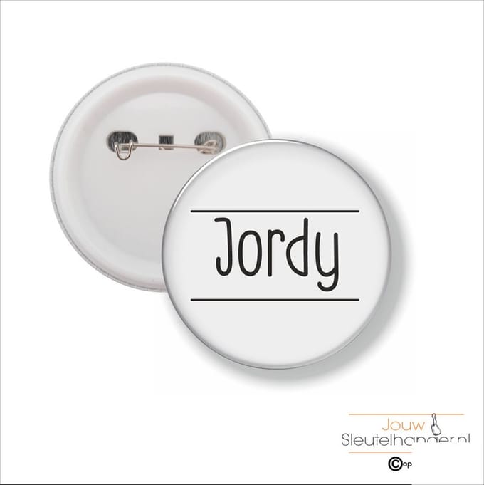 Button Met Speld 58 MM - Jordy