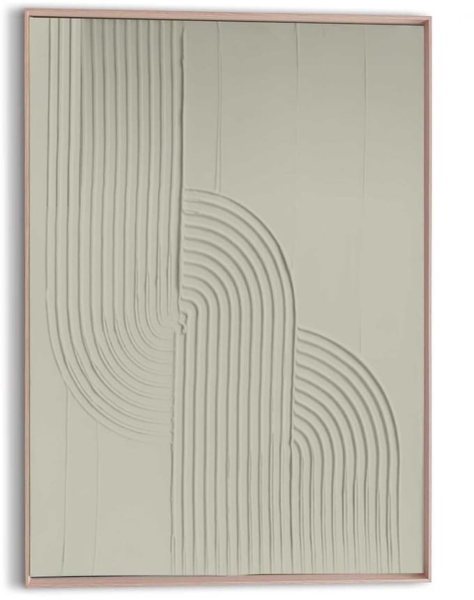 Schilderij 3D Art Organische Flow - Groen - 70 x 50 - Hout - REINDERS