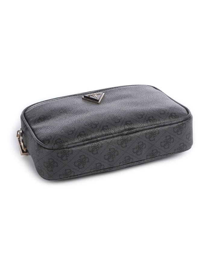 GUESS Schoudertas Meridian II Camera Bag Coal Logo Donkergrijs