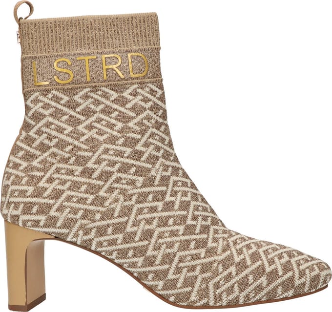 La Strada Enkellaars Goud Beige Knitted - Damesschoenen - Maat - 41
