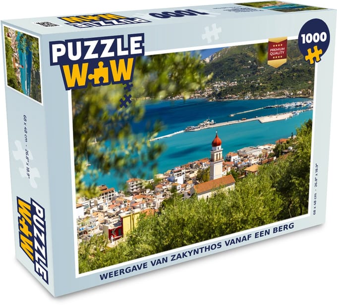 Puzzel Weergave van Zakynthos vanaf een berg - Legpuzzel - Puzzel 1000 stukjes volwassenen