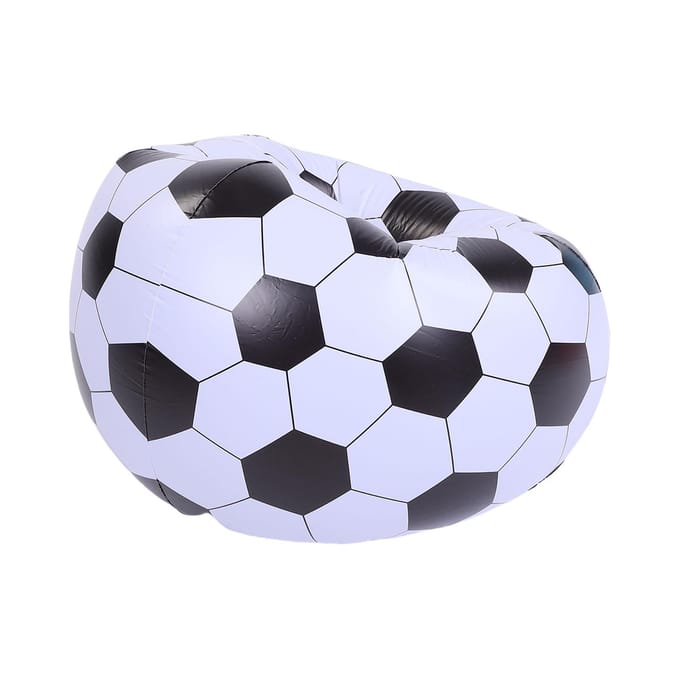 Opblaasbare Voetbalstoel PVC Voet Sofa Draagbare Opblaasbare Sofa voor Woonkamer Slaapkamer Balkon black