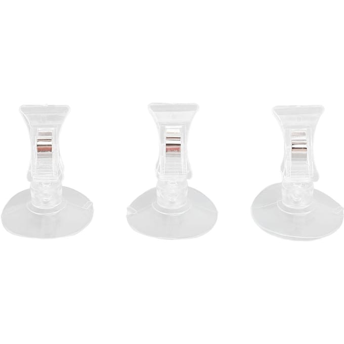 8 pièces Clips à Ventouse Pince à Ventouse Support Publicitaire Clip à Ventouse pour Salon de Manucure white
