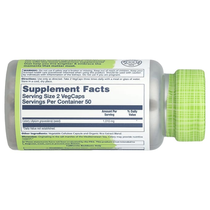 True Herbs, Selderijzaad, Plantaardige Capsules, 100 Stuks (505Mg/Capsule)