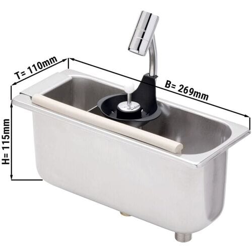GGM Gastro Eisportioniererdusche mit Portioniererdusche & integr. Wasser-Rückfluss Verhinderer Zilver
