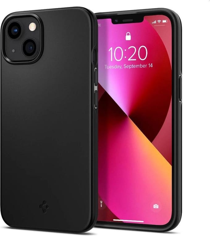Spigen Thin Fit Apple iPhone 13 Hoesje Ultra Dun Back Cover Zwart