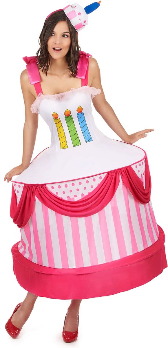 Verjaardagstaart kostuum voor vrouwen  - Verkleedkleding - One size