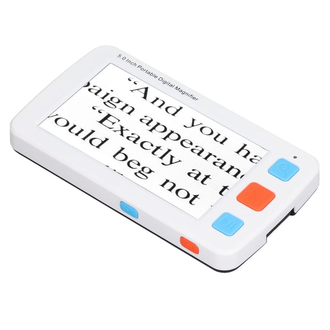 5,0 inch Elektronische Digitale Vergrootglas Draagbare Lees Hulp 4x‑32x Zoom 17 Kleur Modes Opvouwbaar Handvat EU Plug