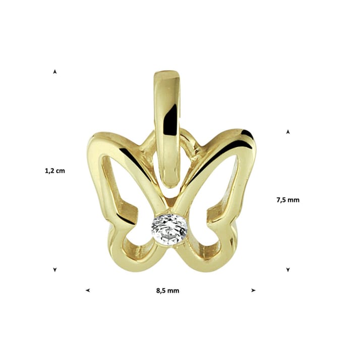 Hanger Vlinder Zirkonia