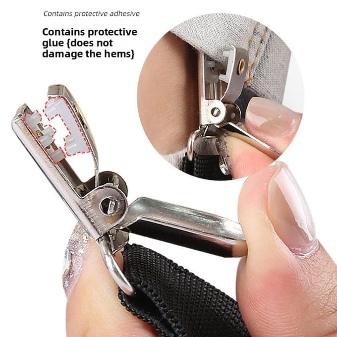 Multifunctionele Elastische Clip Laarzen Antislip Elastische Broekklem Elastische Verstelbare Randclip Laarzen Antislip Riem 20cm zwart