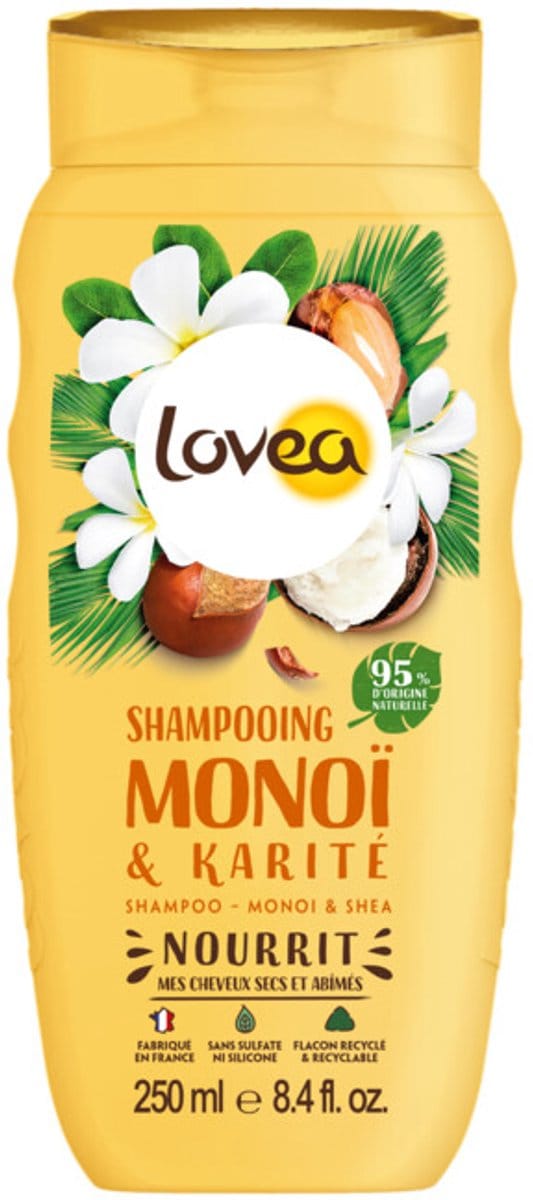 Lovea - Monoï & Shea Shampoo - 6 x 250 ml - Voordeelverpakking