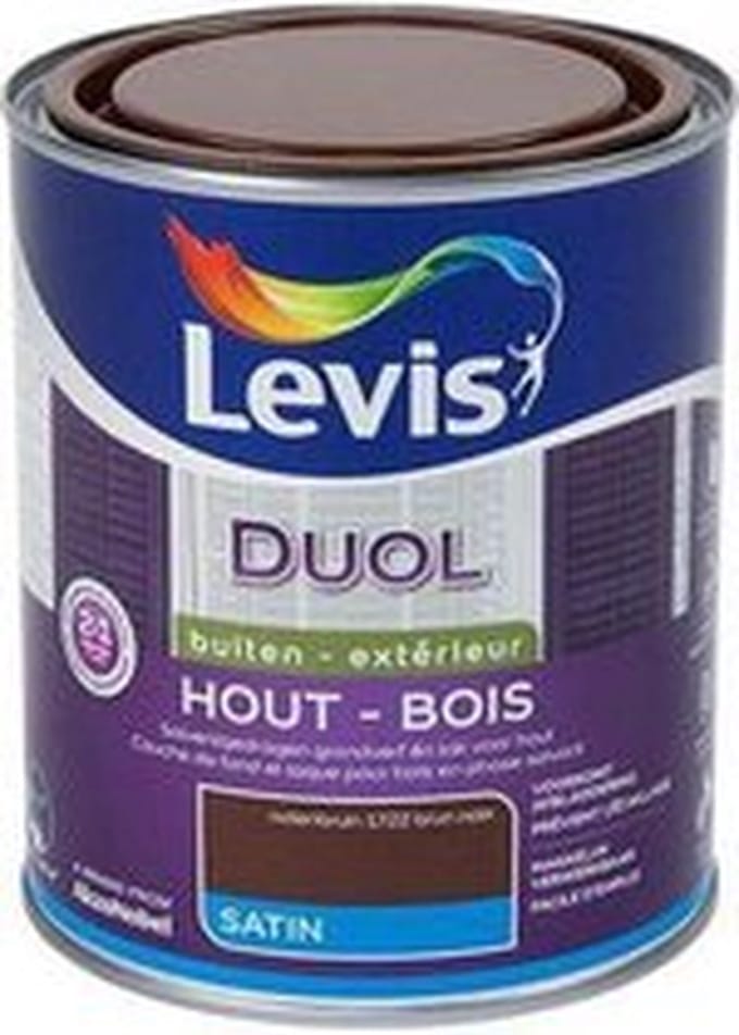 Levis - Duol Hout Buiten Satin - Notenbruin - 0,75 L