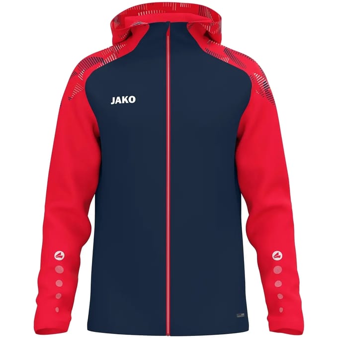Jako Sonic Jas Met Kap Heren - Marine / Rood | Maat: M