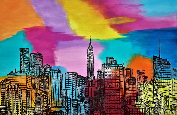 View on New York - Poster - 40 x 50 cm