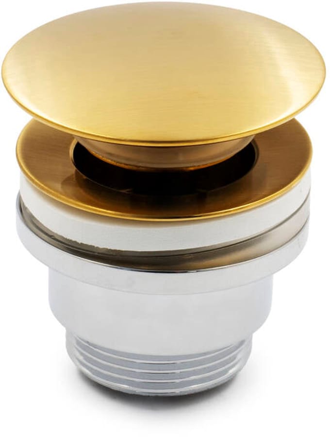 Afvoerplug Clickwaste 15-60mm Geborsteld Goud