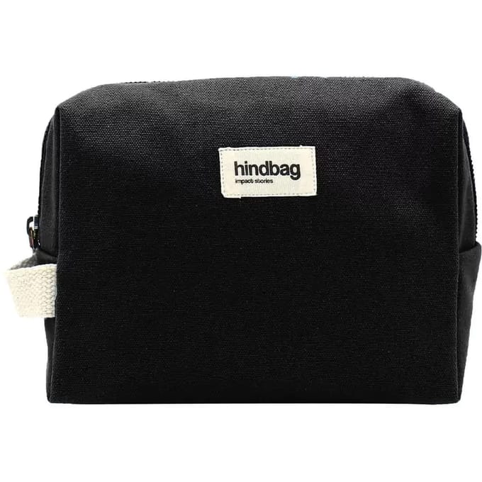 Hindbag toilettas Leon - biologisch katoen - GOTS - Zwart