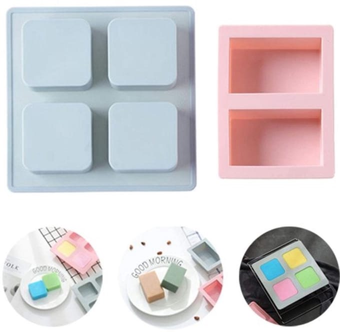 Allecto - Silliconen Mallen Set - Voor Zeep en Ambachten - 2 Cavity