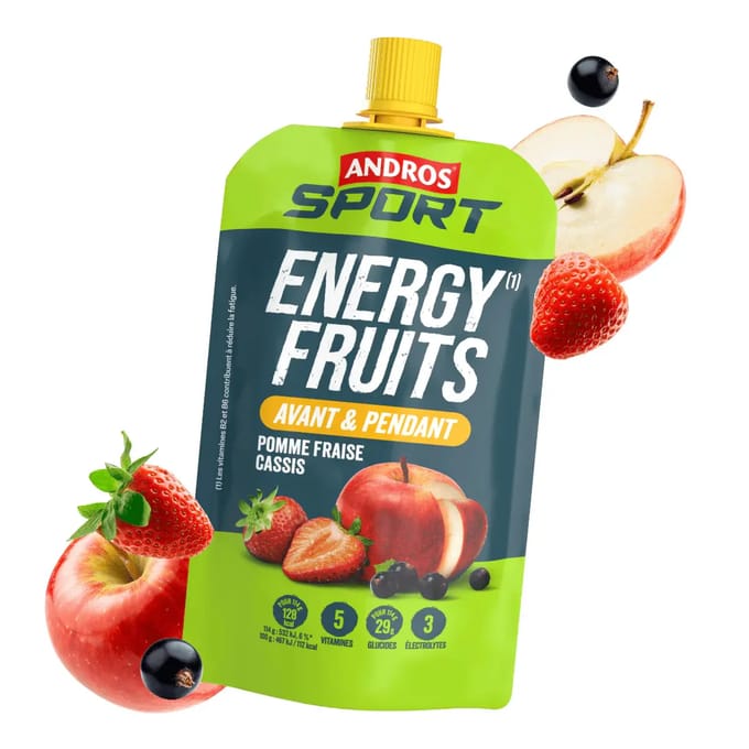 Energie drank Andros Sport Energy Fruits Pomme Fraise Cassis
