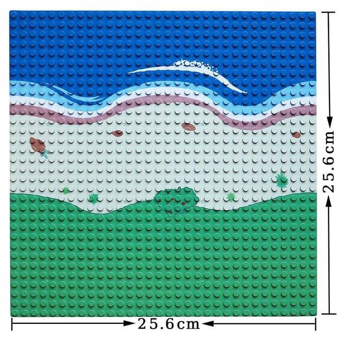 Bouwstenen Stad Basisplaten DIY Zee Strand Eilanden Rivier Graslanden Platen 32x32 Stippen Kleine Deeltjes Bouwstenen Speelgoed