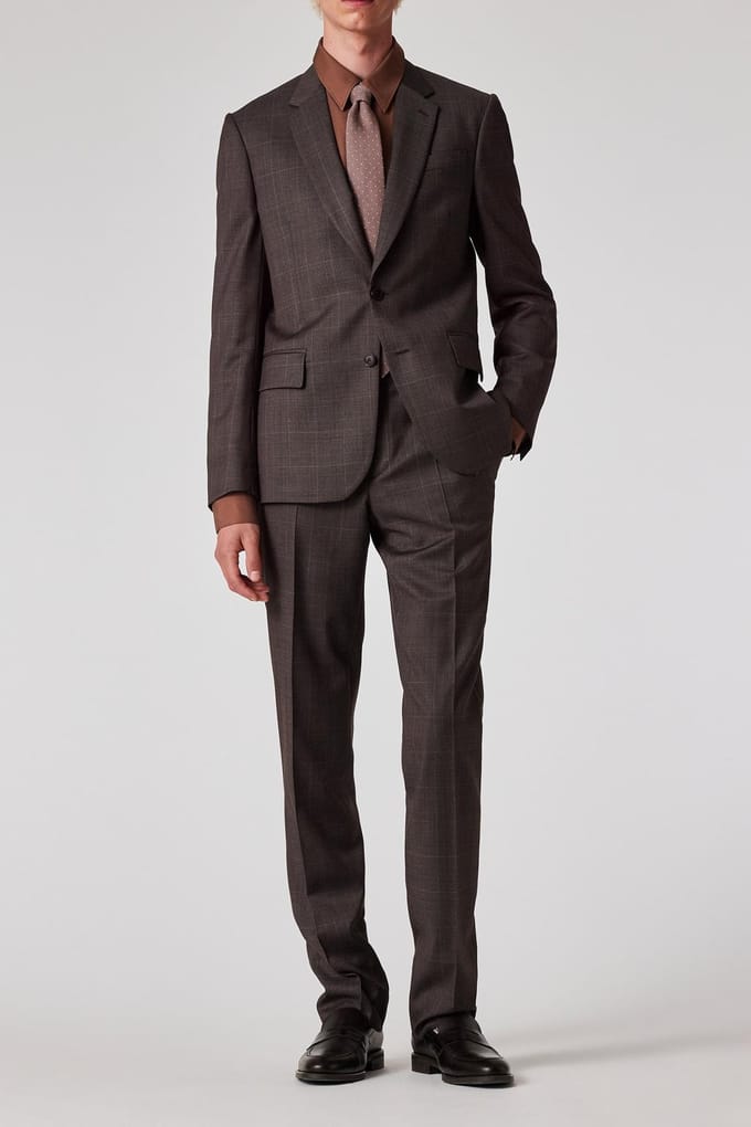 Paul Smith Gents Tailored Fit 2btn Jacket Dark Violet Taglia: 54 | Pantaloni da completo Outlet | Uomo | Viola