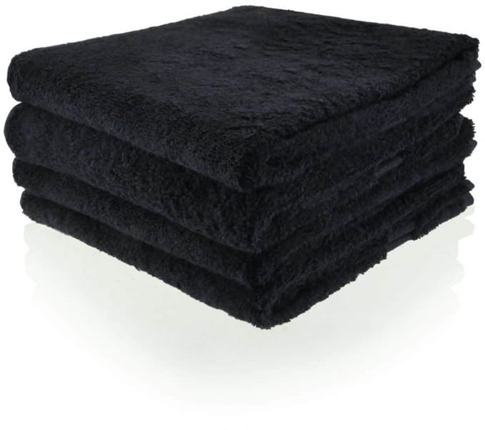Douchelaken Zwart 70x140cm (LET OP: bestellen per stuk)