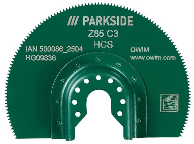 Parkside HCS Segmentzaagblad Z85 - ca. 8,8 x 6,3 x 1,4 cm